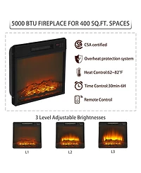 Boyel Living Tv Stand Fits TVs up to 60 inches with Electric Fireplace
