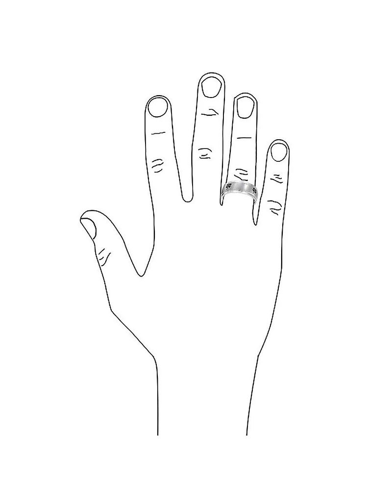 Bling Jewelry Stainless Steel Celtic Irish Shamrock Band Ring Matte Silver Tone