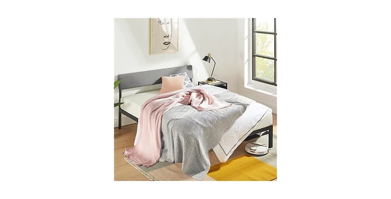 Slickblue Headboard Platform Bed with Wooden Slats for Support and Style