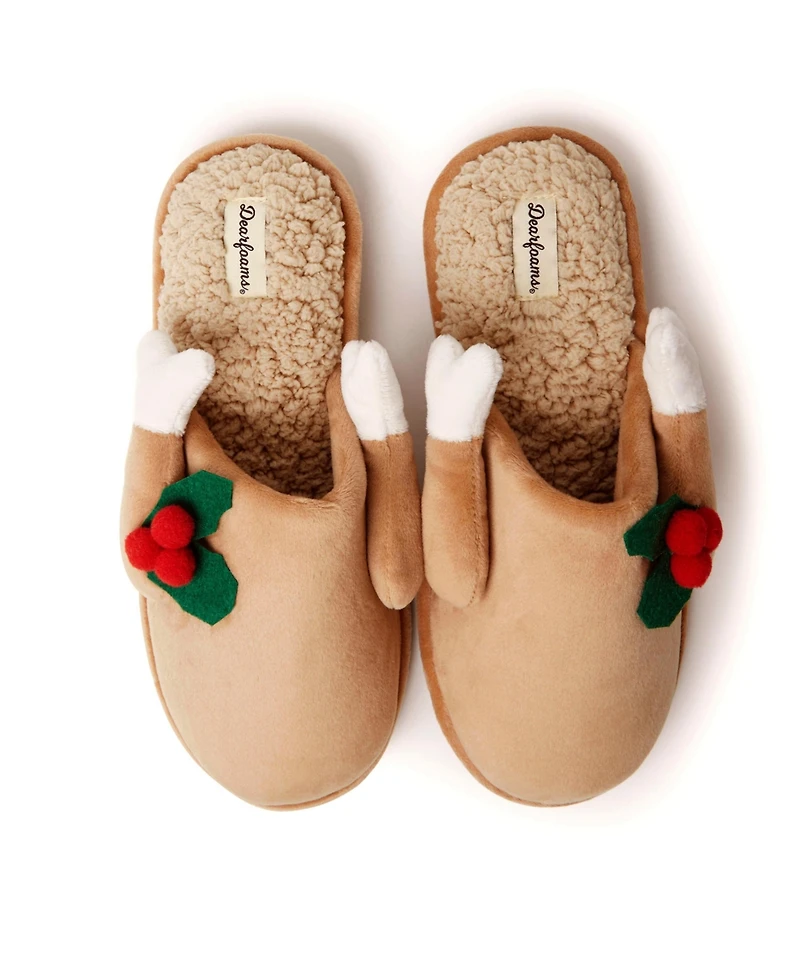 Dearfoams Men's Carson Holiday Thanksgiving Turkey Scuff Slipper