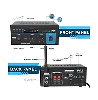 Pyle Compact Bluetooth Stereo Power Amplifier, 2 x 40W