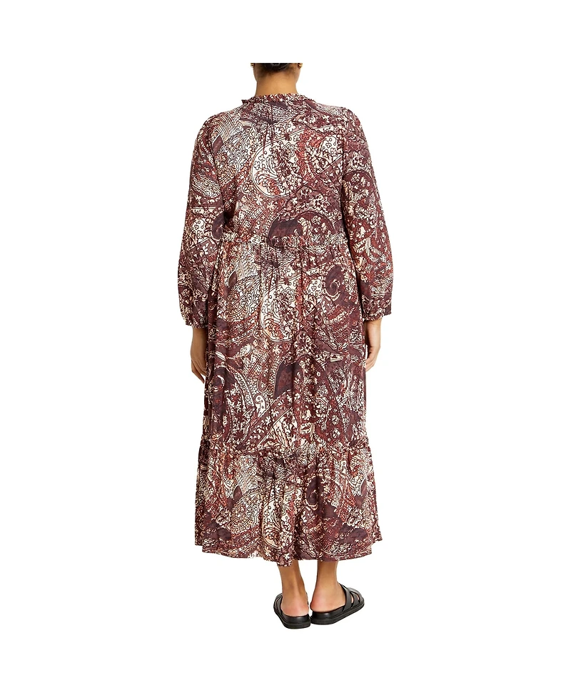 Plus Gaia Print Dress