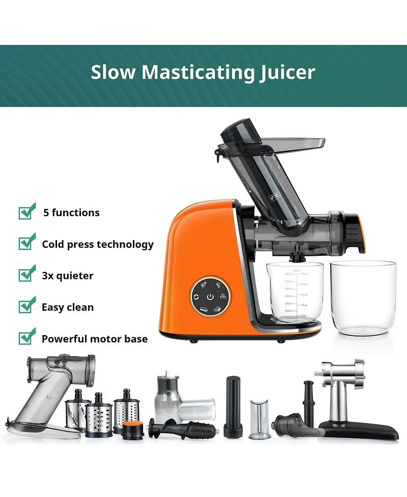 Cowin Slow Masticating Juicer Cold Press Quiet 150W