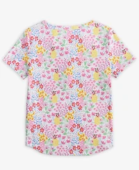Big Girl Floral-Print Henley Top, Exclusively at Macy's