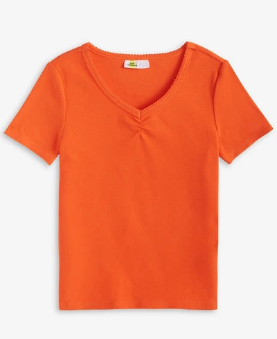 Epic Threads Little & Big Girls Ruched V-Neck Top, Exclusively at Macy's