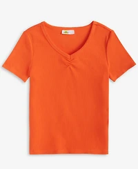 Epic Threads Little & Big Girls Ruched V-Neck Top, Exclusively at Macy's