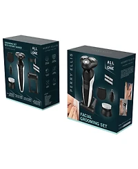 Perry Ellis Rechargeable 4-in-1 Grooming Set With Rotary Shaver