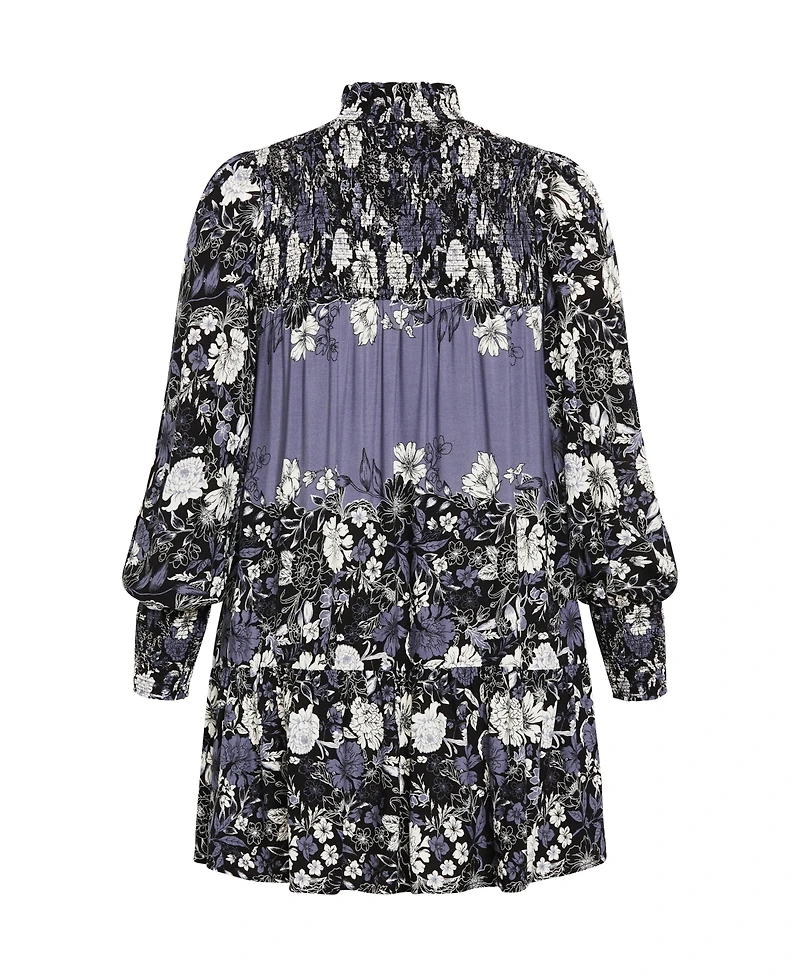City Chic Plus Cassia Placement Dress