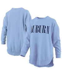 Pressbox Women's Light Blue Auburn Tigers Poncho Fleece Pullover Sweatshirt