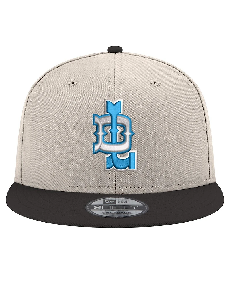 New Era Men's Cream/blue Detroit Lions City Originals 9FIFTY Snapback Hat