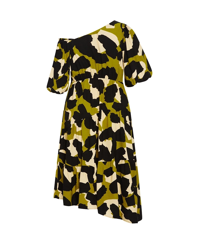 City Chic Plus Size Aria Print Dress