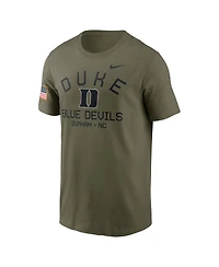 Nike Men's Olive Duke Blue Devils 2024 Military Appreciation Performance T-Shirt