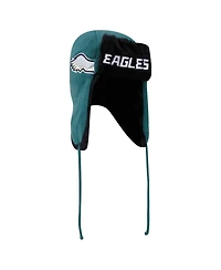 New Era Men's Midnight Green Philadelphia Eagles Helmet Head Trapper Knit Hat