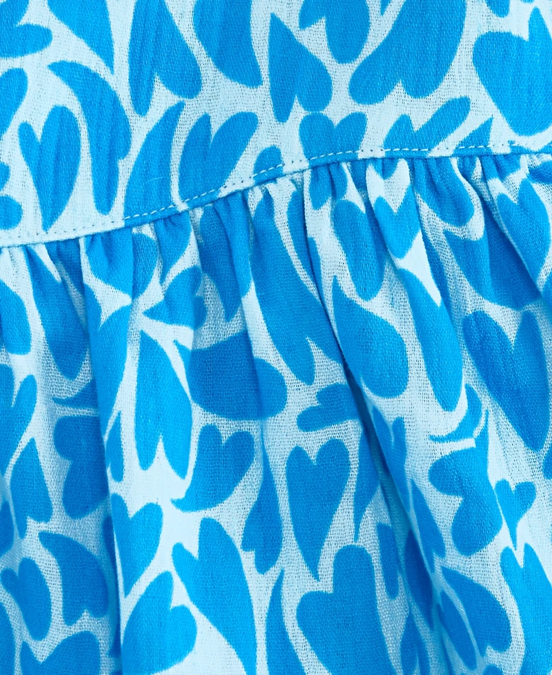 Epic Threads Toddler Girl Aquatic Hearts Cotton Dress, Exclusively at Macy's