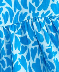 Epic Threads Toddler Girl Aquatic Hearts Cotton Dress, Exclusively at Macy's