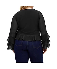 City Chic Plus Size Trixie Ruffle Top