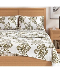 Linery & Co. 100% Turkish Cotton Flannel Printed Sheet Set