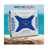 Pyle 4-Channel Marine Amplifier, 1000 Watt, Bridgeable, Waterproof, Elite Series