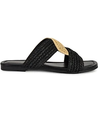 Nine West Women's Quara Woven Flat Slip-On Sandals