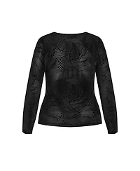 City Chic Plus Sienna Zebra Top