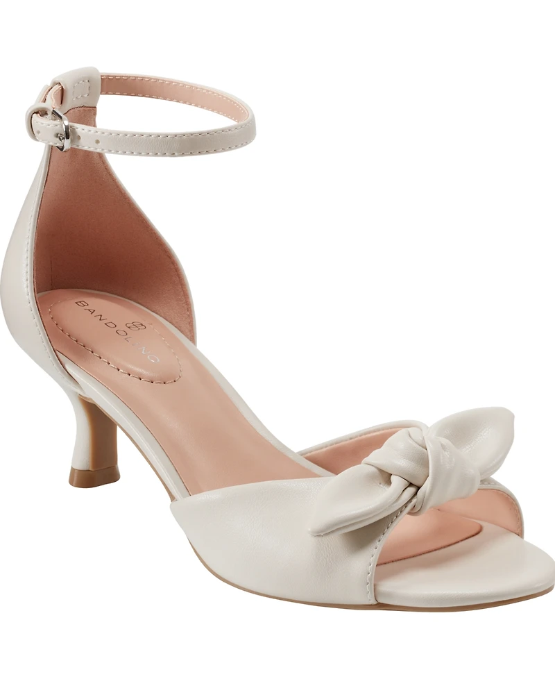 Bandolino Women's Andora Bow Kitten Heel Sandals