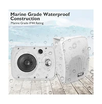 Pyle 6.5” Bluetooth Wireless Waterproof Speakers - 800W Max Power, 2-Way Full Range Stereo Sound, Marine Grade, Indoor/Outdoor Use
