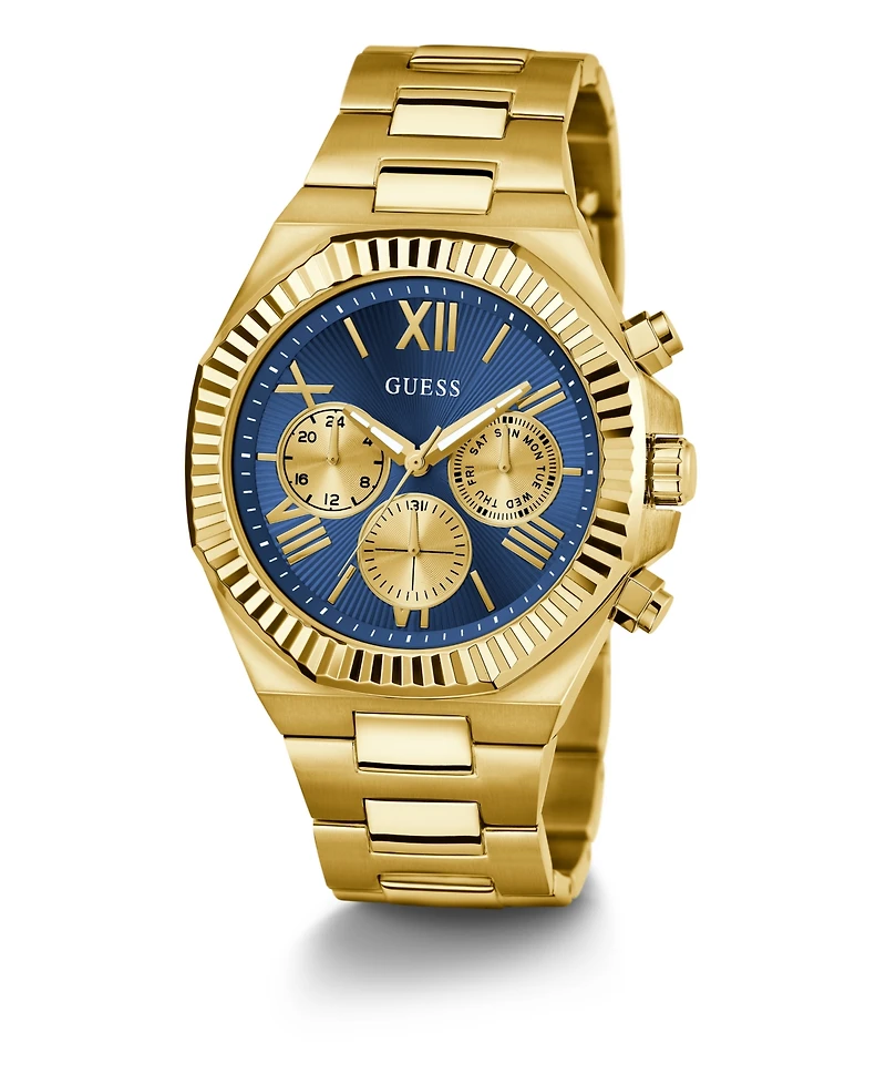 Guess Men's Multi-Function Gold Tone Steel Watch, 44mm
