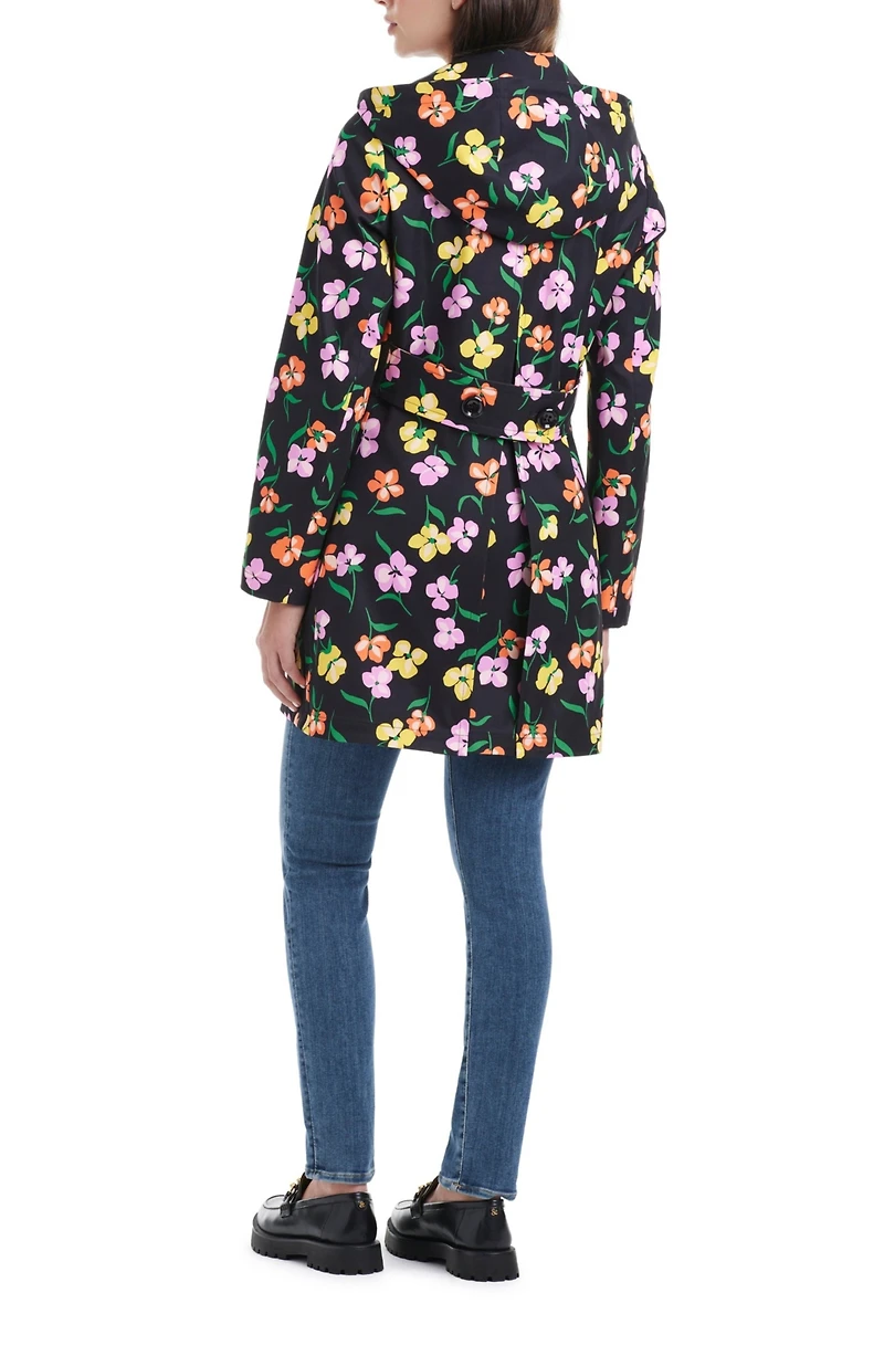 kate spade new york Women's A-Line Printed Trench Coat