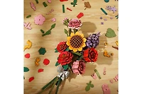 Robotime 3D Wooden Puzzle Red Rose Diy Model Building Kits Artifical Flower Toys, Red, 3.3"2.5"8.2"