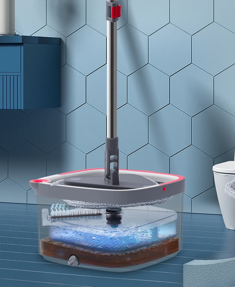 True & Tidy Mop, Silicone Sweeper & Bucket Cleaning System