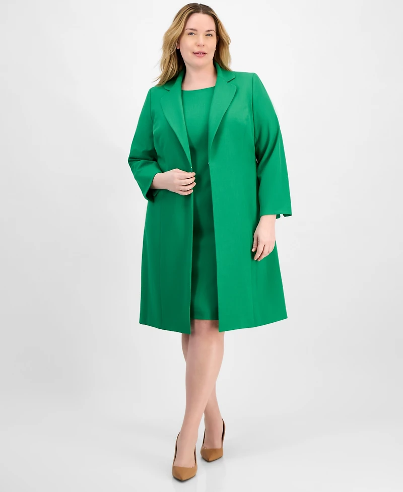 Le Suit Plus Elongated Blazer Dress Set