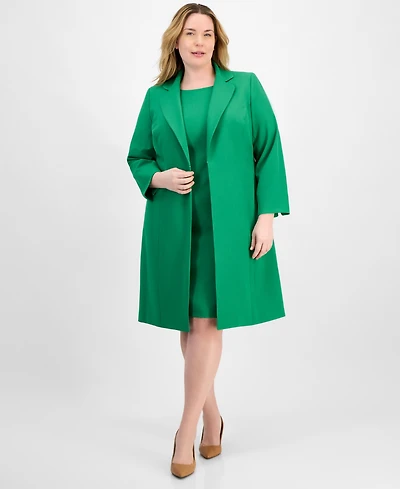 Le Suit Plus Elongated Blazer Dress Set