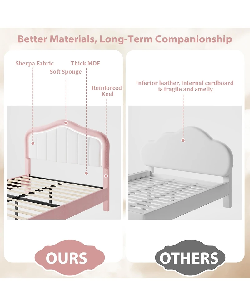 gaomon Twin Upholstered Bed Frame with Storage Drawers