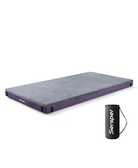 Sersper Gel Memory Foam Camping Mattress Sleeping Pad 4 Inch Portable Floor Mat Roll Up