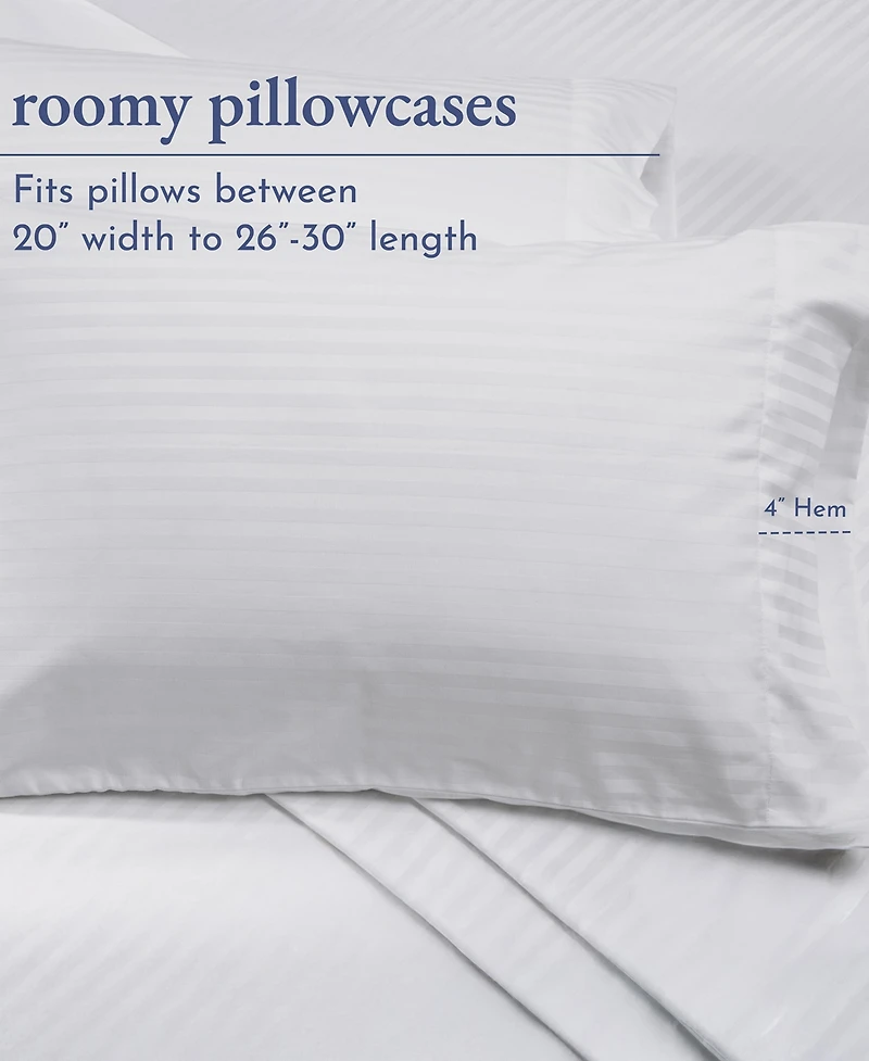 Standard / Queen Size Striped Pillowcase Set