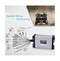Pyle 4-Channel Waterproof PowerSport Amplifier, 1500W, Marine Grade