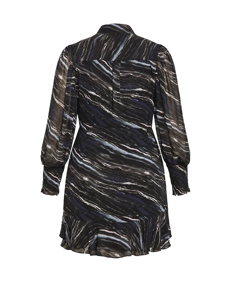Plus Sheer Lover Print Dress