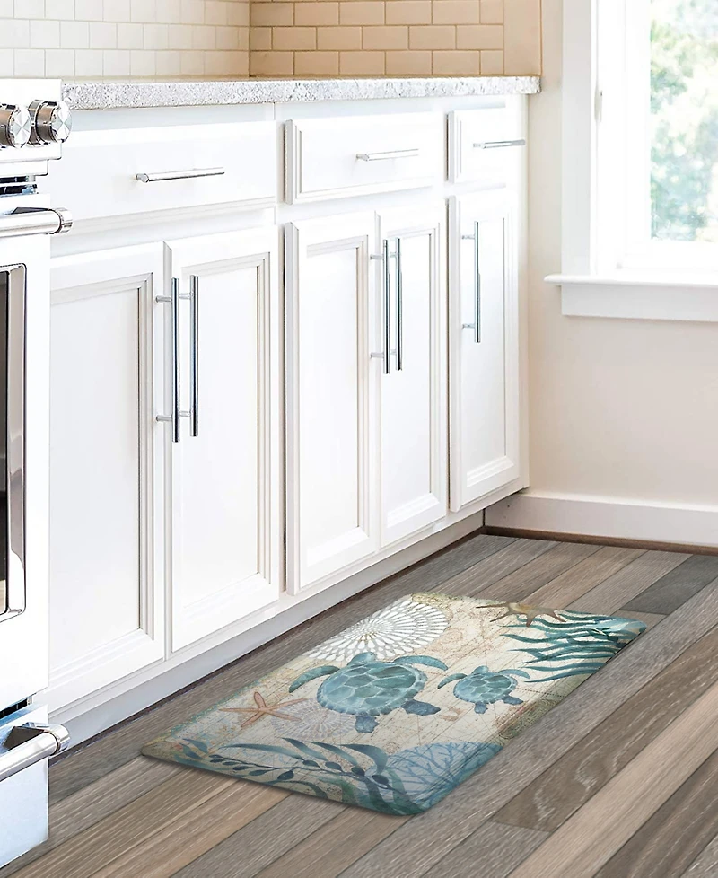 Laural Home Bay Turtles Anti-Fatigue Kitchen Mat, 20" x 30"