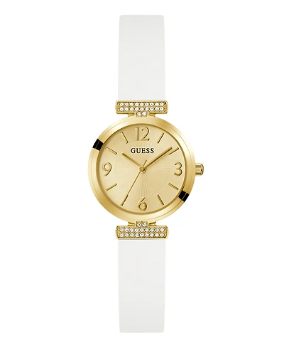 Guess Women's Analog White Silicone Watch, 28mm