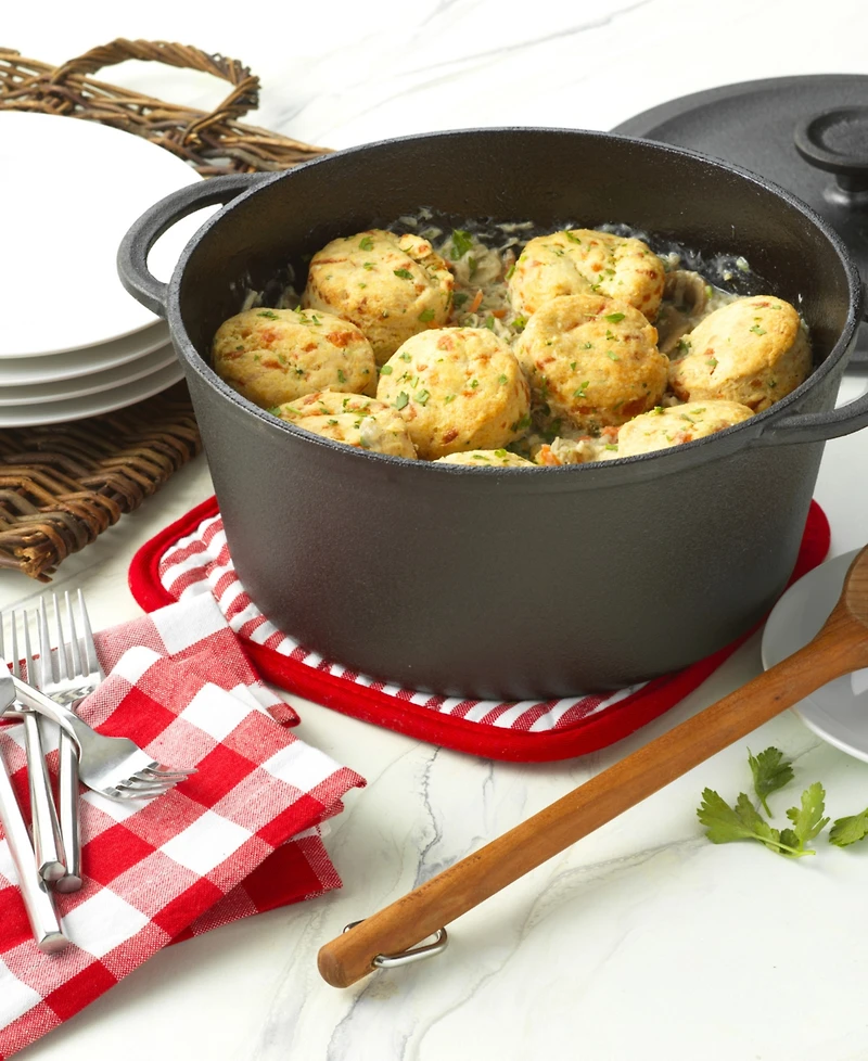 GoodCook Pre-Seasoned Cast Iron 5-Quart Dutch Oven