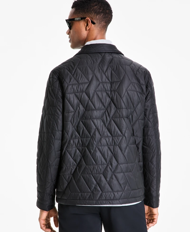 Alfani Men's Quilted Shirt Jacket, Exclusively at Macy's