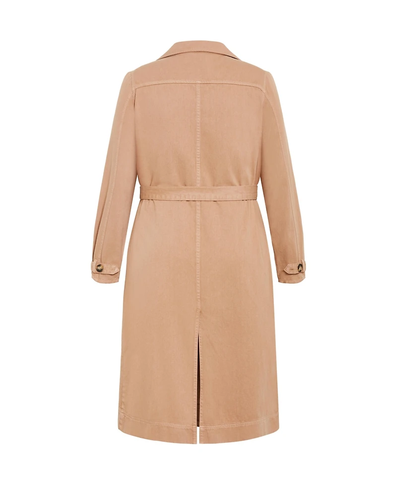 City Chic Plus Laylo Trench Coat