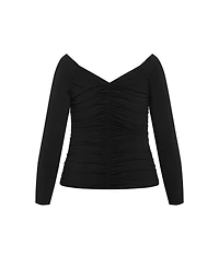 City Chic Plus Ruched Sally Top