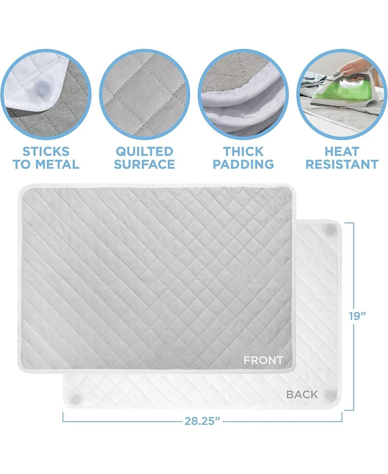Florida Brands Ironing mat, Magnetic Laundry mat, 28.25” x 19” Quilted for Washer and Dryer Countertop