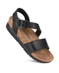 Aerothotic - Serena Double Strappy Open Toe Comfortable Leather Platform Sandals