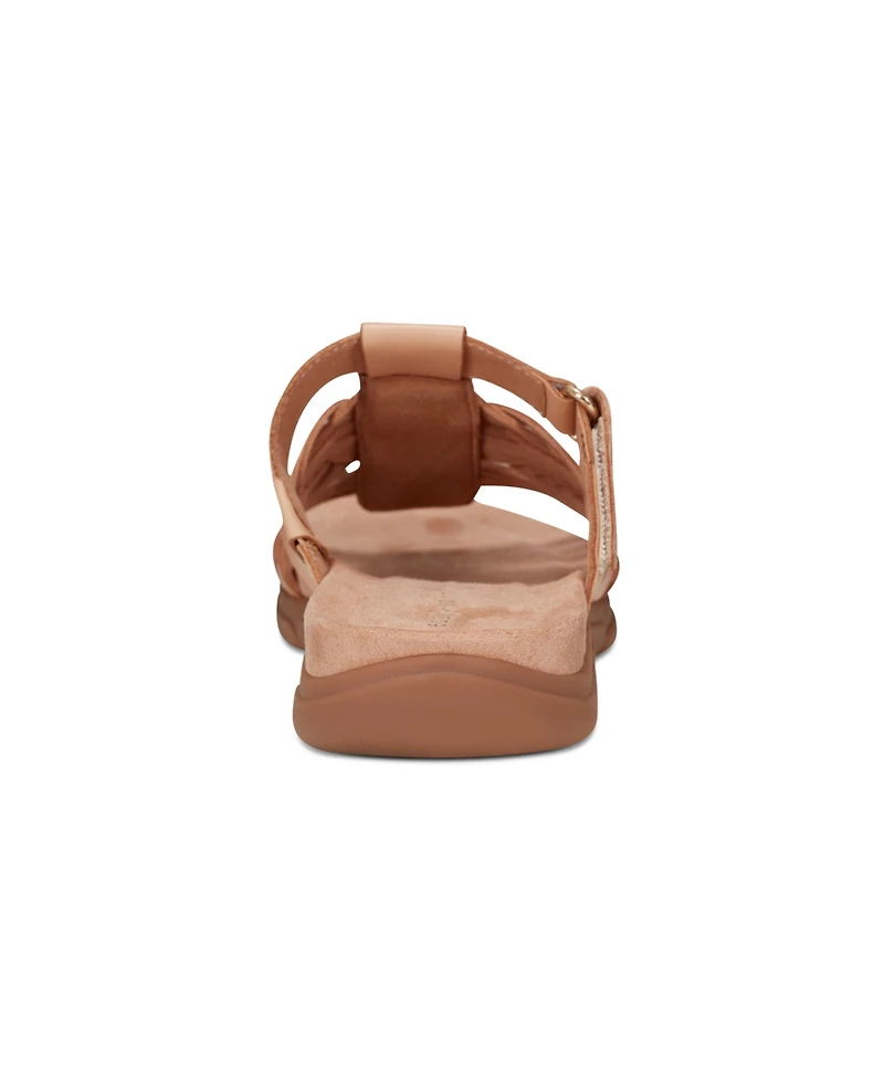 Easy Spirit Women's Mindi Woven Flat Slide Sandals