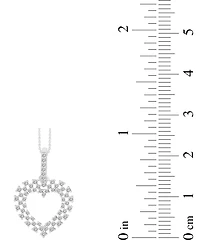 Diamond Heart Pendant Necklace (1/4 ct. t.w.) in 10k White Gold
