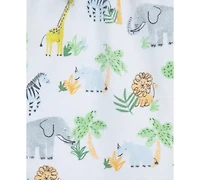 Little Me Baby Boys Jungle Cotton Bodysuit, Pant & Hat, 3 Piece Set