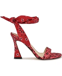 Nine West Women's Kelsie Ankle Wrap Sculpted Heel Sandals