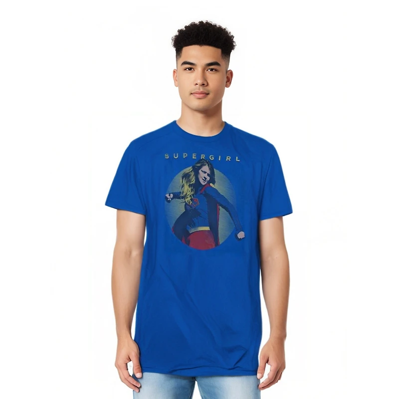 Supergirl Mens Classic Hero Short Sleeve Adult Tee / T-Shirt